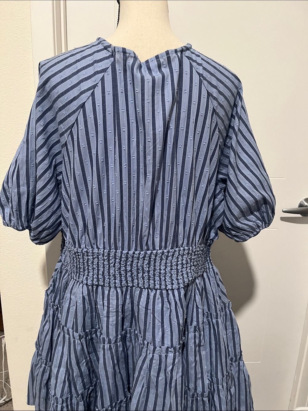Torrid Belle Isle Stripe Peasant Mini Dress Cottagecore Coquette Feminine Boho - Picture 9 of 16